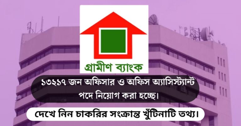 Grameen Bank recruits 13,217 officers and office assistants(গ্রামীণ ব্যাঙ্কে ১৩,২১৭ জন অফিসার ও অফিস অ্যাসিস্ট্যান্ট পদে নিয়োগ)