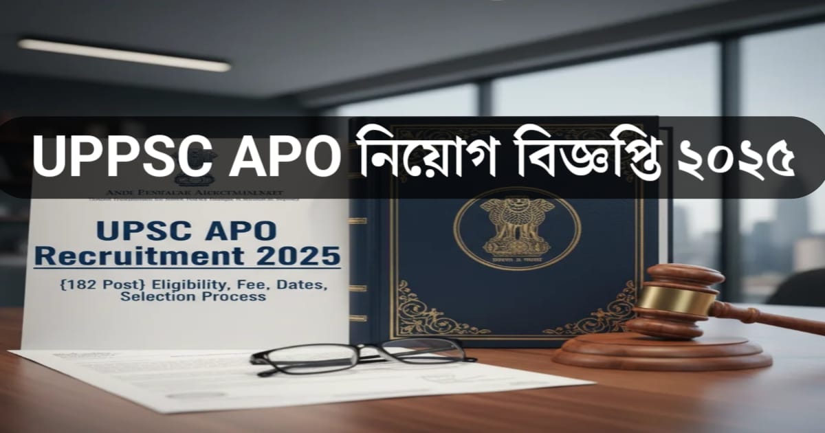 UPPSC APO Job Circular 2025 has been published.(UPPSC APO নিয়োগ বিজ্ঞপ্তি ২০২৫ প্রকাশিত হয়েছে)