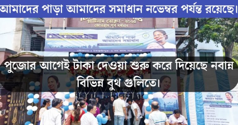 'Our Neighborhood, Our Solutions' is open until November, and money has already been given to solve various problems(আমাদের পাড়া, আমাদের সমাধান’ নভেম্বর পর্যন্ত রয়েছে, ইতিমধ্যে বিভিন্ন সমস্যার সমাধানে টাকা দেওয়া শুরু)