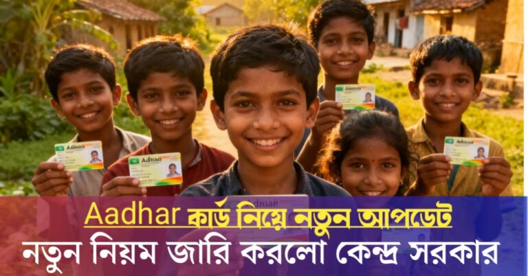 Children between the ages of 7 and 15 will not have to pay any fee to update their Aadhaar card.(আধার কার্ড আপডেট করতে ফি দিতে হবেনা ৭ থেকে ১৫ বছর বয়সী শিশুদের)